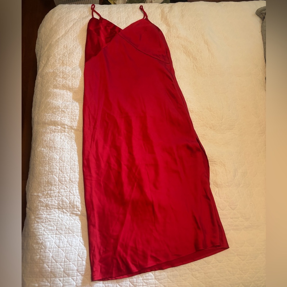 A New Day Red Midi Slip Dress